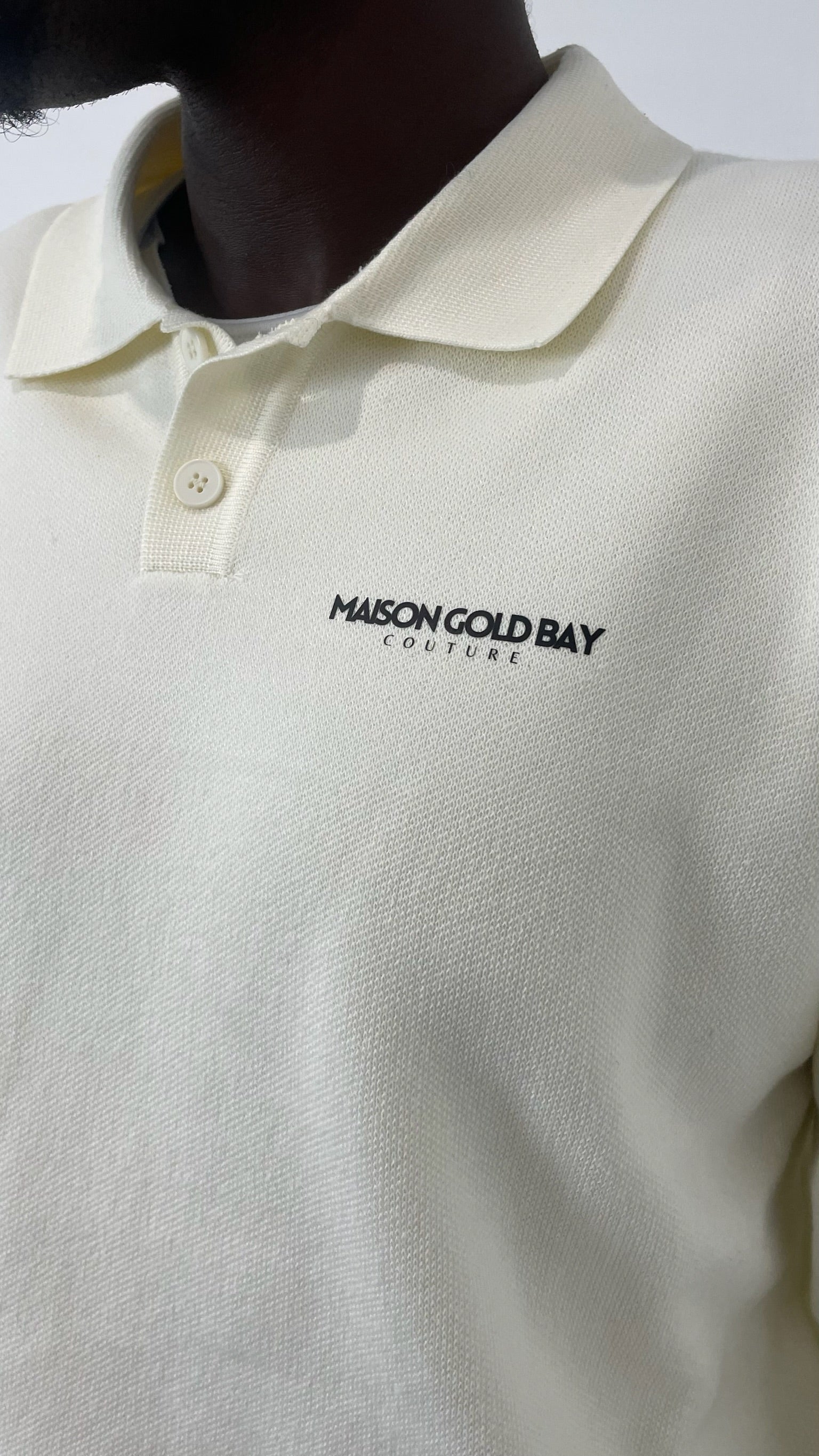 WHITE LONG SLEEVE POLO